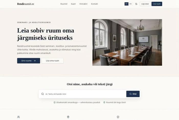 Eesti Artistide Agentuur lansseeris Rendiruumid.ee portaali